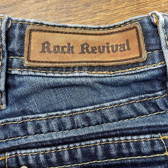 Rock Revival Jessica Skinny Jeans Women Size 26 Embellished Western Glam Denim - Picture 5 of 14
